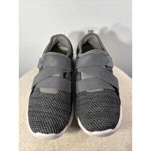 Vionic Womens Aimmy Shoes Hook Loop Sneakers Walking Comfort Gray Sz 9